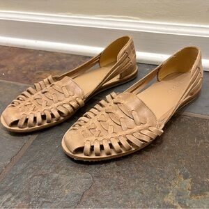 Nisolo Women’s Almond Huarache Sandals -  size 10